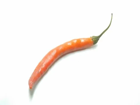 A picture of red chilli on a white background 写真素材