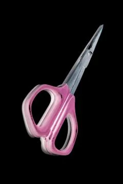 A picture of scissors with selected focus Foto stock