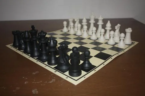 A picture of a set of chess on a table Stock Photos