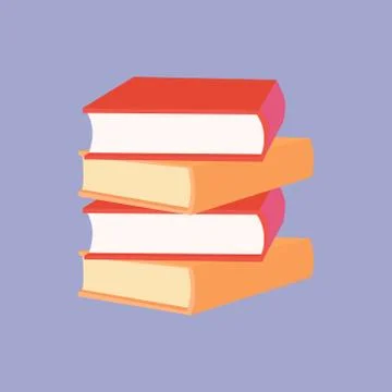 Picture of a stack of books. Vector illustration Illustrazione stock