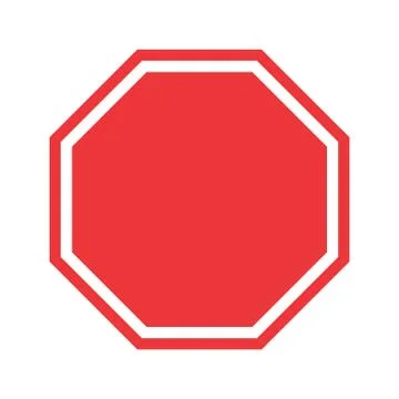 Picture of stop sign on white background. Vector illustration Stock Illustration