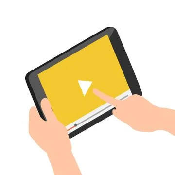 Picture of a tablet on a white background. Vector illustration Stock Illustration