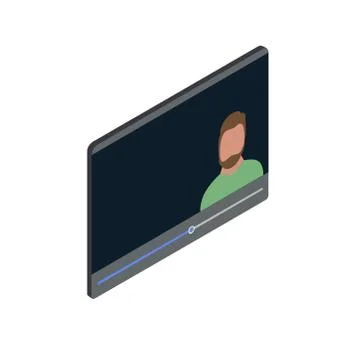 Picture of a tablet on a white background. Vector illustration Stock Illustration