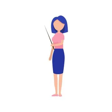 Picture of a teacher on a white background. Vector illustration. Stock Illustration
