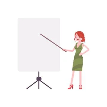 Picture of a teacher on a white background. Vector illustration Stock Illustration