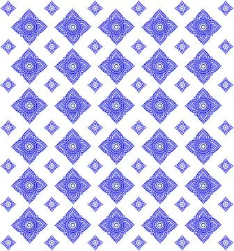 Picture thai pattern supreme blue background	 Stock Illustration