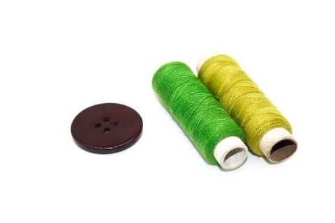 A picture of thread roll with white background Stock Photos