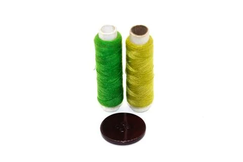 A picture of thread roll with white background Stock Photos