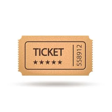 Picture of ticket single Stock Illustration