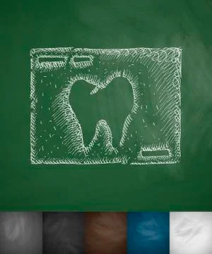 Picture tooth icon Stock Illustration