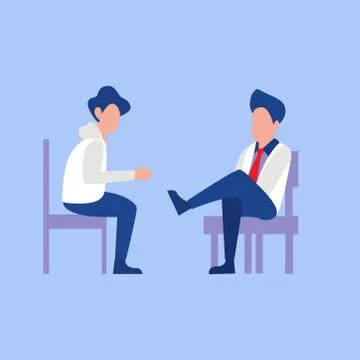 Picture of two people communicating. Vector illustration Stock Illustration