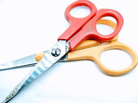 A picture of two scissors isolated on white background Foto stock