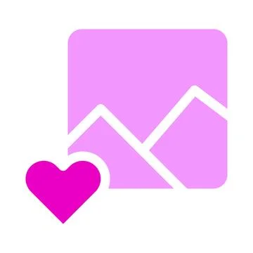 Picture valentine icon solid pink style illustration vector and logo icon p.. Stock Illustration