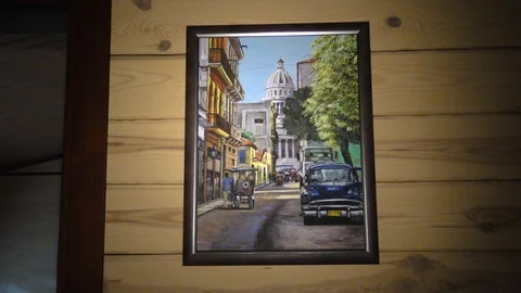 Picture on the wall 库存影片 115987027