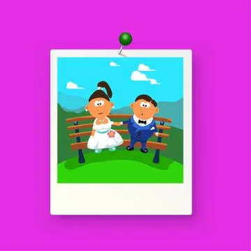Picture of wedding Stock Illustration