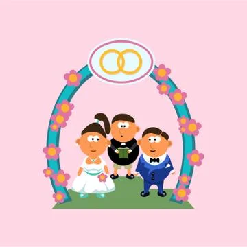 Picture of wedding Stock Illustration