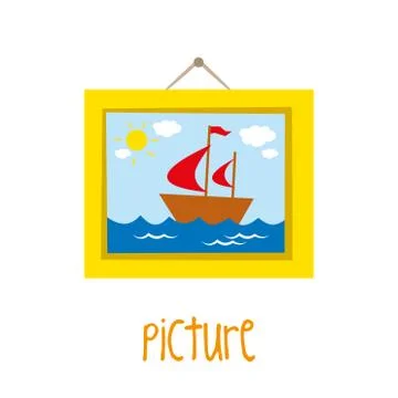 Picture on white background Stock Illustration