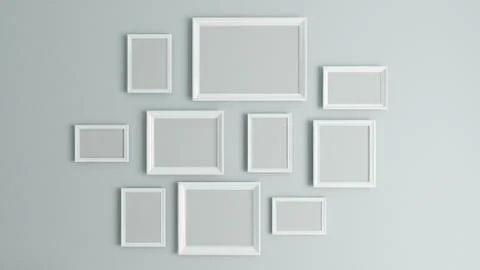 Picture white border frame Stock Illustration