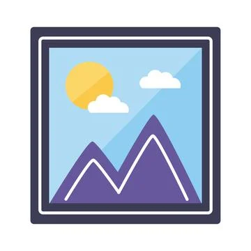 Picture wtih landscape Stock Illustration