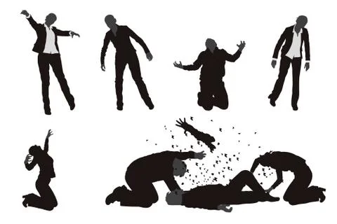 Picture of zombie22 set08 Stock Illustration
