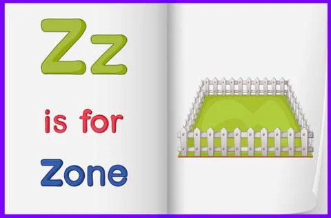 A picture of a zone in a book Stock Illustration