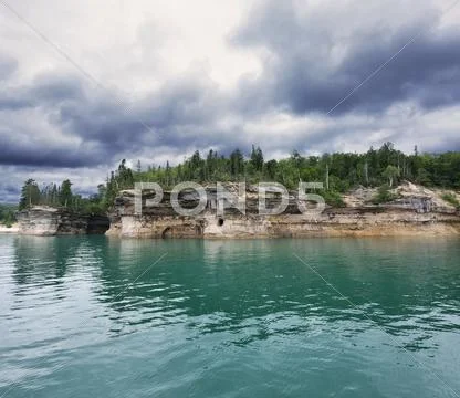 Pictured rock national lake shore Stock Photos