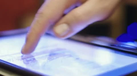 Pictures on tablet-pc Video stock 10849837