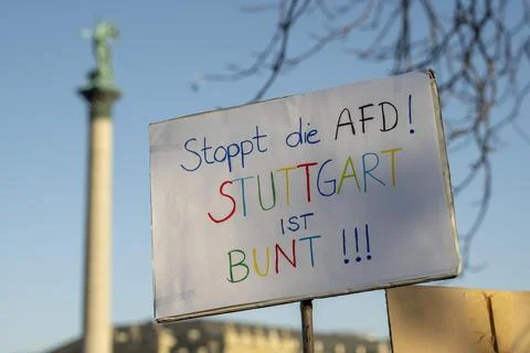 Pictures taken during the demonstration Haltung zeigen! against Nazi Stock Photos