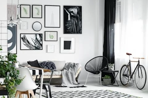 Pictures on wall Stock Photos