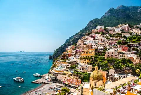 Picturesque amalfi coast. positano, italy Stock Photos