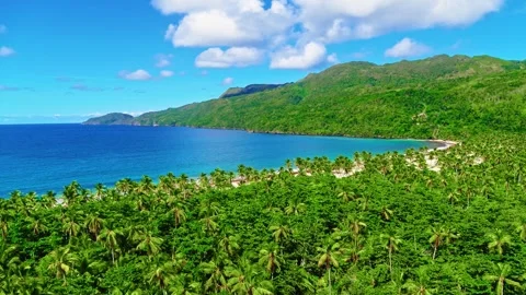 A picturesque and tranquil backdrop of the seaside, ideal for a summer holiday. Stock Footage 334875383