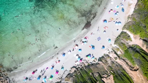 Picturesque Beach FROM ABOVE Stock Footage 321069022