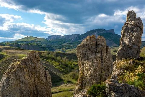 Picturesque cliffs Stock Photos