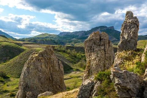 Picturesque cliffs Stock Photos