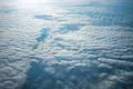 The picturesque cloud cover. View from plane Photo