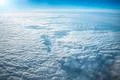 The picturesque cloud cover. View from plane Photo