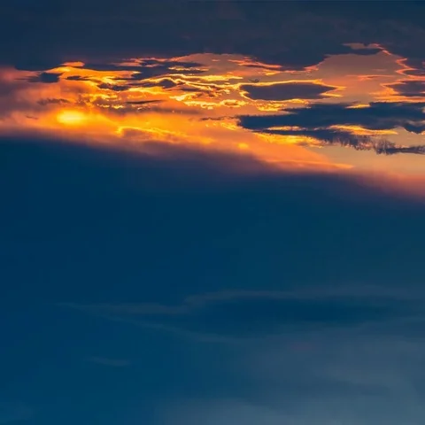 The picturesque cloud scape on the background of the sunset. Time lapse Stock Footage 69452610
