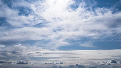 The picturesque cloud stream on the sunny background. time lapse Stock Footage 112601717