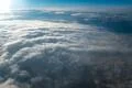 The picturesque cloud view on the background of bright sun Photo