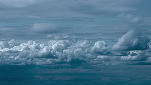 The picturesque clouds stream in the sky. time lapse Stock Footage 132601975