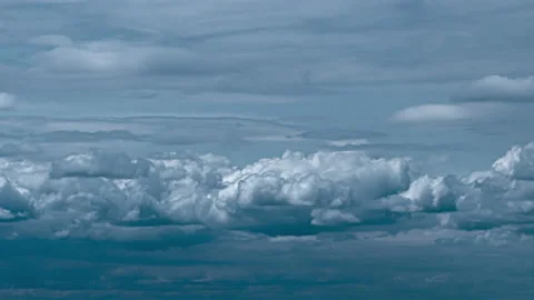 The picturesque clouds stream in the sky. time lapse Stock Footage 132602149
