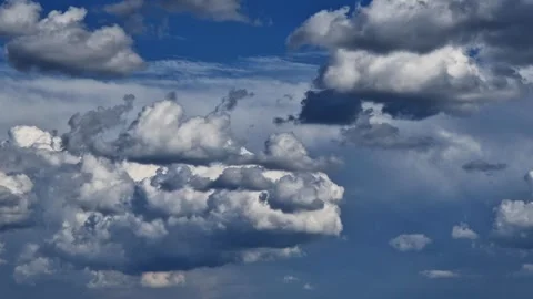 Picturesque cloudy sky on a clear day. Natural background Stock Footage 345341259