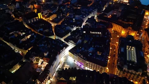 A picturesque flight over the architecture of the old town of Prague Stock Footage 257089544