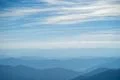 The picturesque foggy mountain landscape Photo