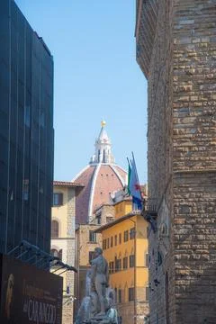 Picturesque intersection in the historic section Stock Photos