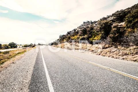 Picturesque landscape scene road Stock Photos