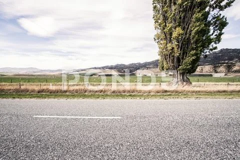 Picturesque landscape scene road Stock Photos