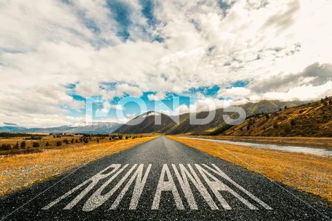 Picturesque landscape scene road Stock Photos