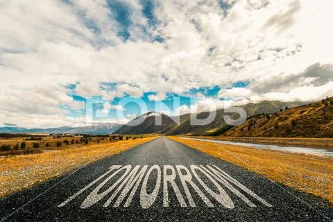Picturesque landscape scene road Stock Photos