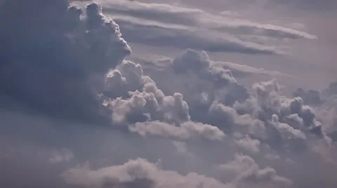 Picturesque large clouds Stock Footage 37096701